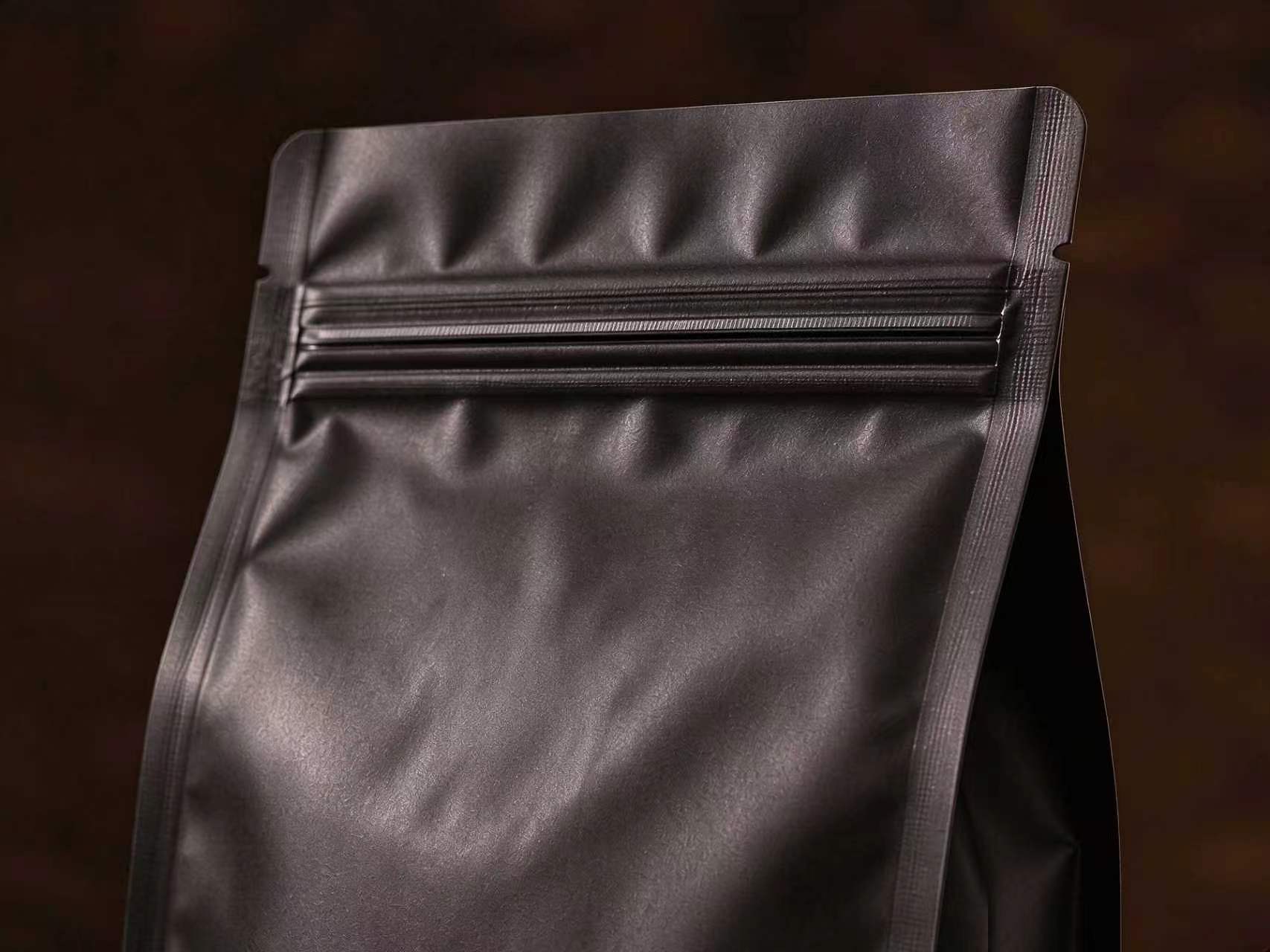 Coffee bag resealable zipper