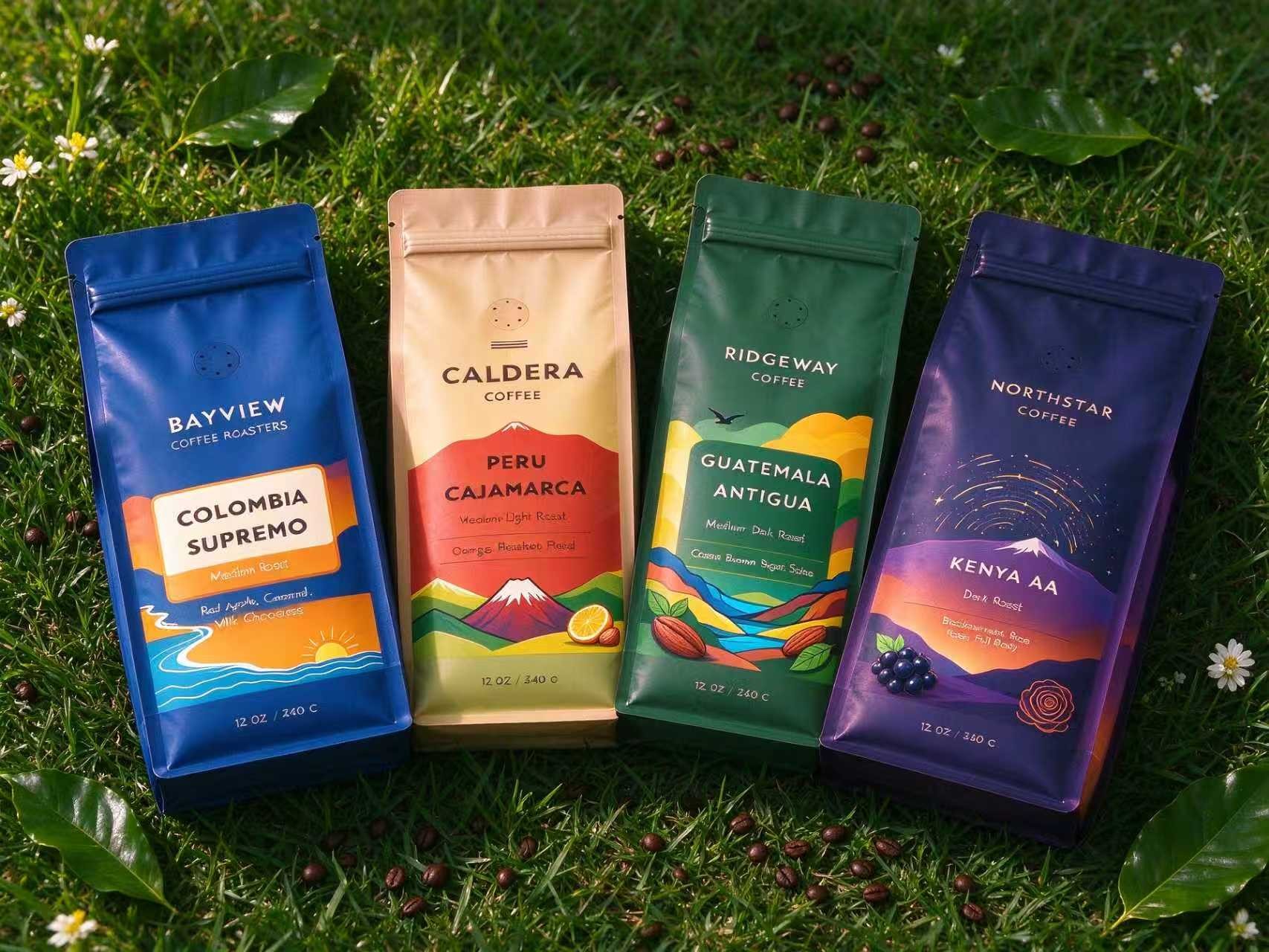 Full-color coffee packaging